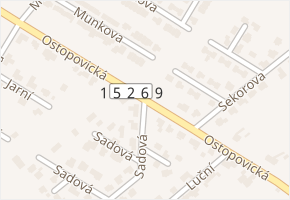 Ostopovická v obci Troubsko - mapa ulice