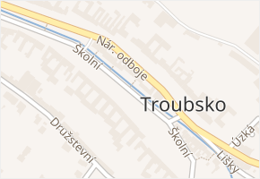 Školní v obci Troubsko - mapa ulice