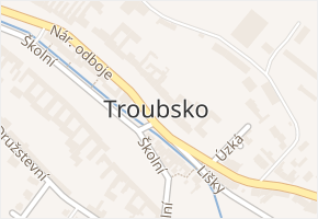 Troubsko v obci Troubsko - mapa části obce