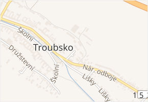 Úzká v obci Troubsko - mapa ulice