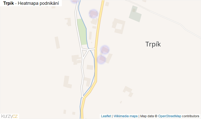 Mapa Trpík - Firmy v části obce.