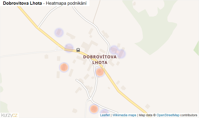 Mapa Dobrovítova Lhota - Firmy v části obce.