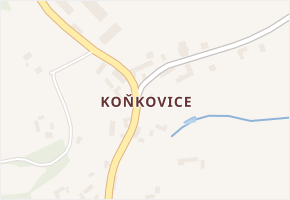 Koňkovice v obci Trpišovice - mapa části obce