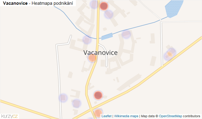 Mapa Vacanovice - Firmy v části obce.