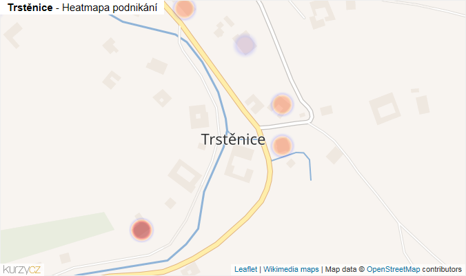 Mapa Trstěnice - Firmy v části obce.