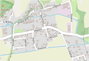 Hlavní v obci Trubín - mapa ulice