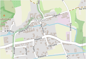 Na Hrázi v obci Trubín - mapa ulice