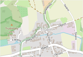 Na Návsi v obci Trubín - mapa ulice