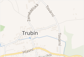 Obecní v obci Trubín - mapa ulice