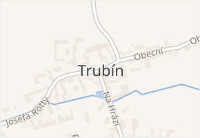 Trubín v obci Trubín - mapa části obce