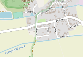 Větrná v obci Trubín - mapa ulice
