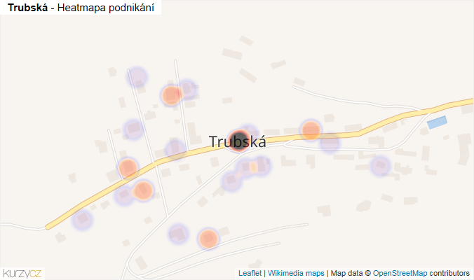 Mapa Trubská - Firmy v části obce.