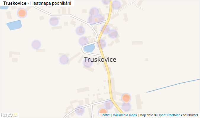 Mapa Truskovice - Firmy v části obce.