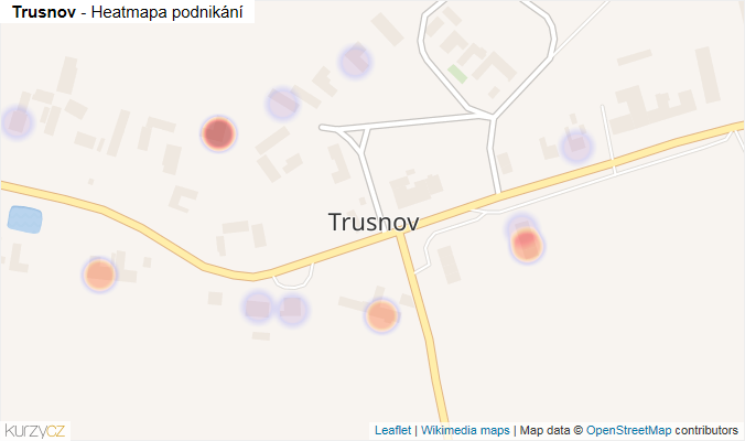 Mapa Trusnov - Firmy v části obce.