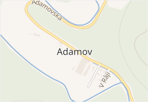 Adamov v obci Trutnov - mapa části obce