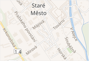 Akátová v obci Trutnov - mapa ulice