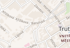 Barvířská v obci Trutnov - mapa ulice