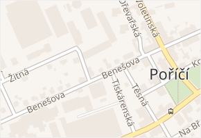 Benešova v obci Trutnov - mapa ulice