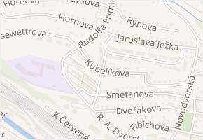 Bohuslava Martinů v obci Trutnov - mapa ulice
