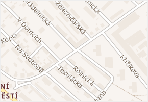 Československé armády v obci Trutnov - mapa ulice