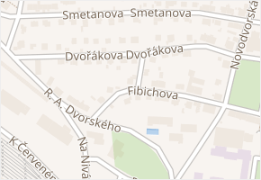 Fibichova v obci Trutnov - mapa ulice