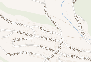 Fritzova v obci Trutnov - mapa ulice