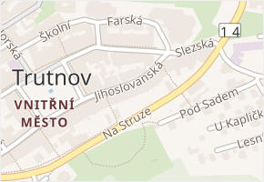 Jihoslovanská v obci Trutnov - mapa ulice
