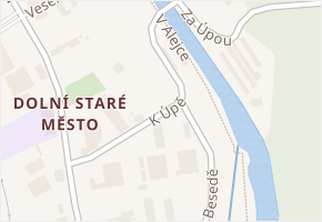 K Úpě v obci Trutnov - mapa ulice
