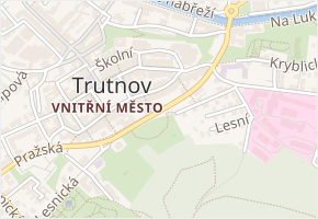 lávka Na Struze v obci Trutnov - mapa ulice