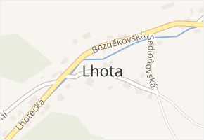 Lhota v obci Trutnov - mapa části obce