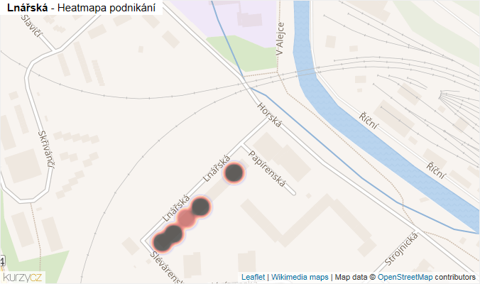 Mapa Lnářská - Firmy v ulici.
