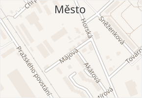 Májová v obci Trutnov - mapa ulice