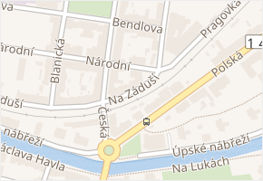 Na Záduší v obci Trutnov - mapa ulice