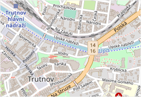 nábřeží Václava Havla v obci Trutnov - mapa ulice