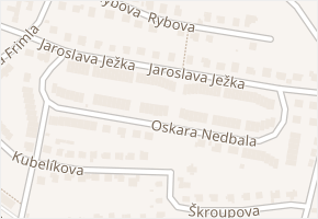 Oskara Nedbala v obci Trutnov - mapa ulice