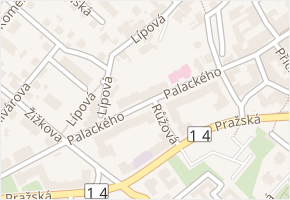 Palackého v obci Trutnov - mapa ulice