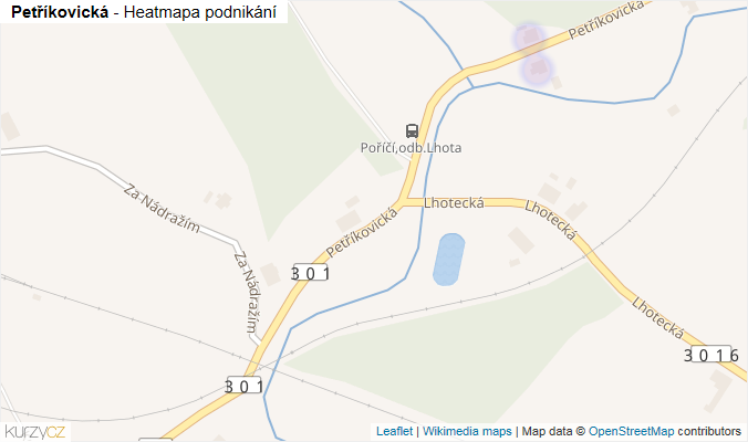 Mapa Petříkovická - Firmy v ulici.