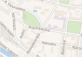 Procházkova v obci Trutnov - mapa ulice