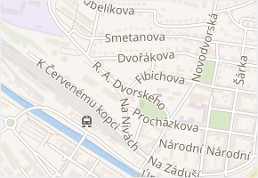 R. A. Dvorského v obci Trutnov - mapa ulice