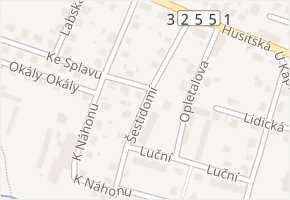 Šestidomí v obci Trutnov - mapa ulice