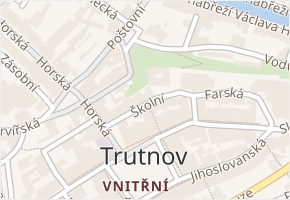 Školní v obci Trutnov - mapa ulice