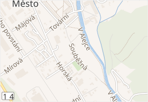 Souběžná v obci Trutnov - mapa ulice