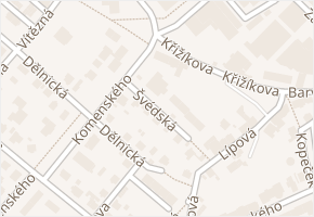 Švédská v obci Trutnov - mapa ulice