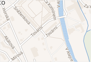 Tovární v obci Trutnov - mapa ulice