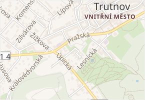 U Parku v obci Trutnov - mapa ulice