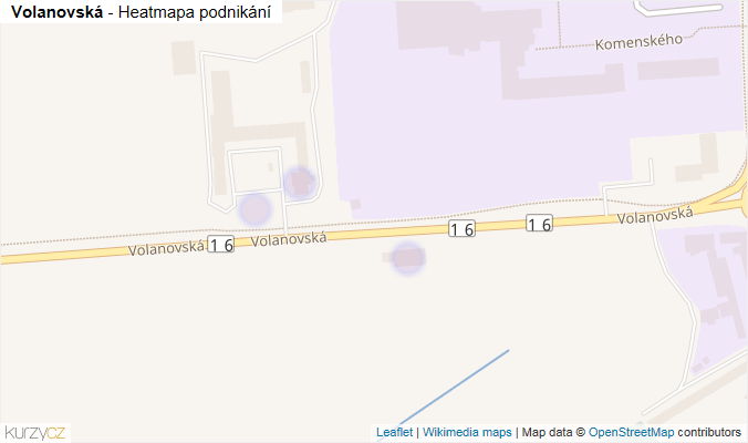 Mapa Volanovská - Firmy v ulici.