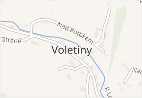 Voletiny v obci Trutnov - mapa části obce