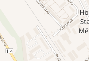 Zelená louka v obci Trutnov - mapa ulice