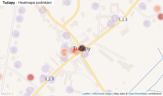 Mapa Tučapy - Firmy v části obce.