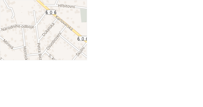 Dukelská v obci Tuchlovice - mapa ulice